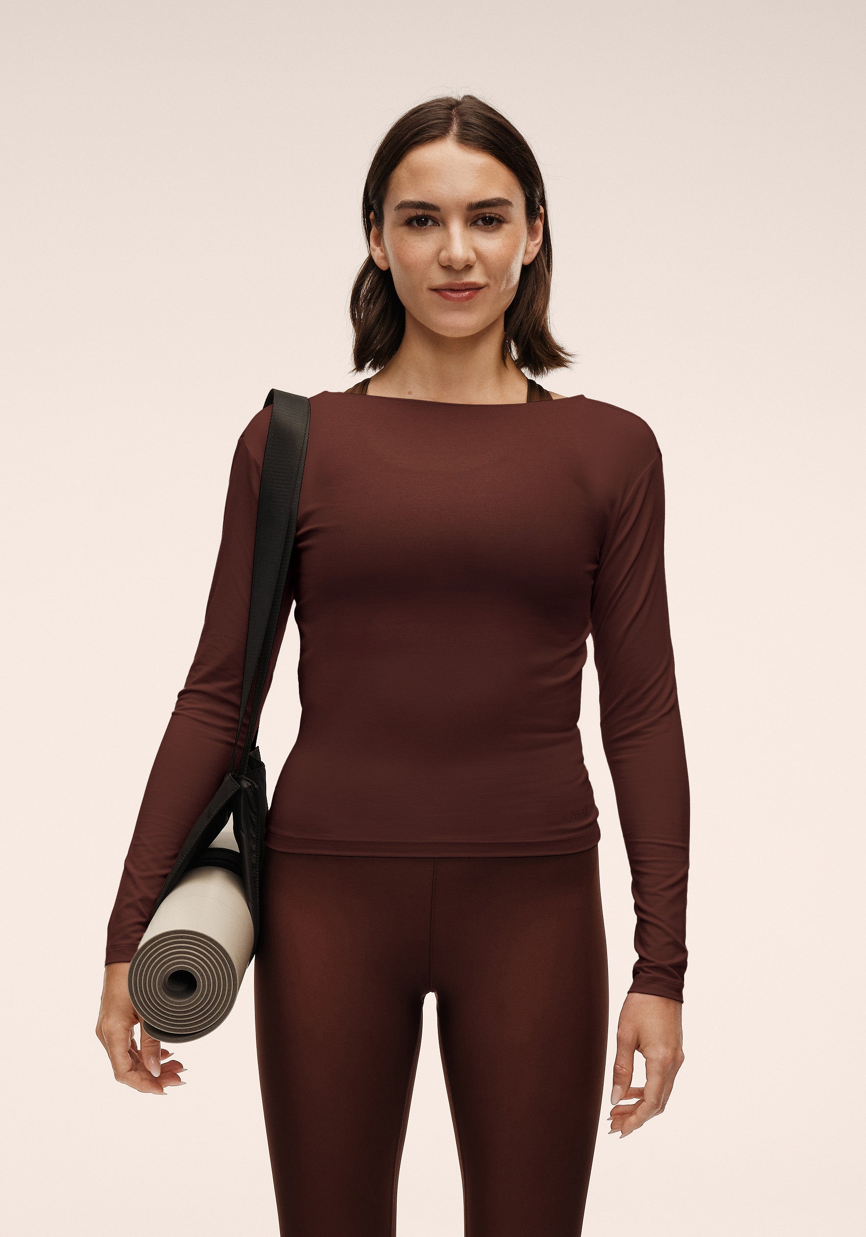 Delight Drapey Long Sleeve - Dark Brown
