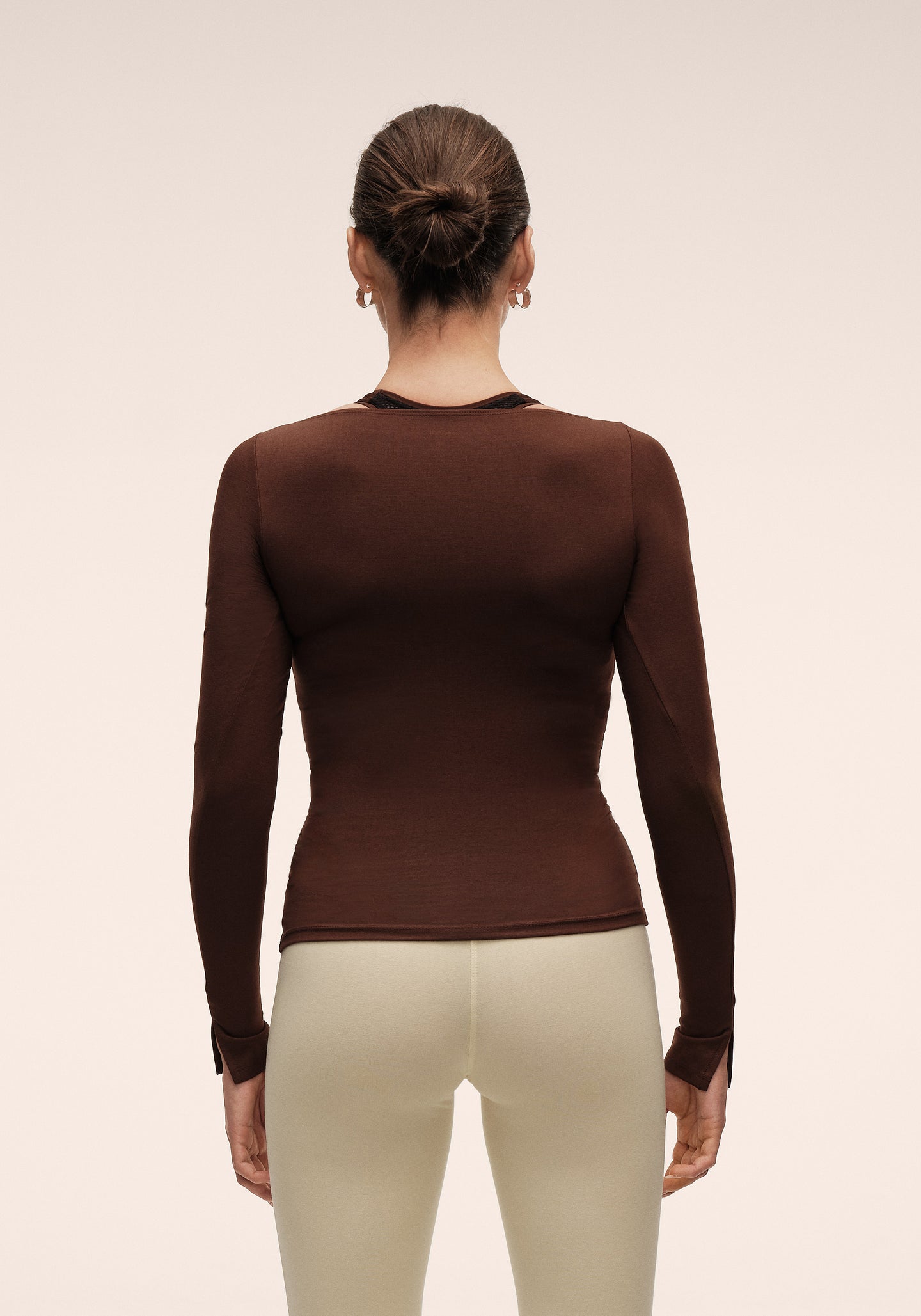 Delight Drapey Long Sleeve - Dark Brown