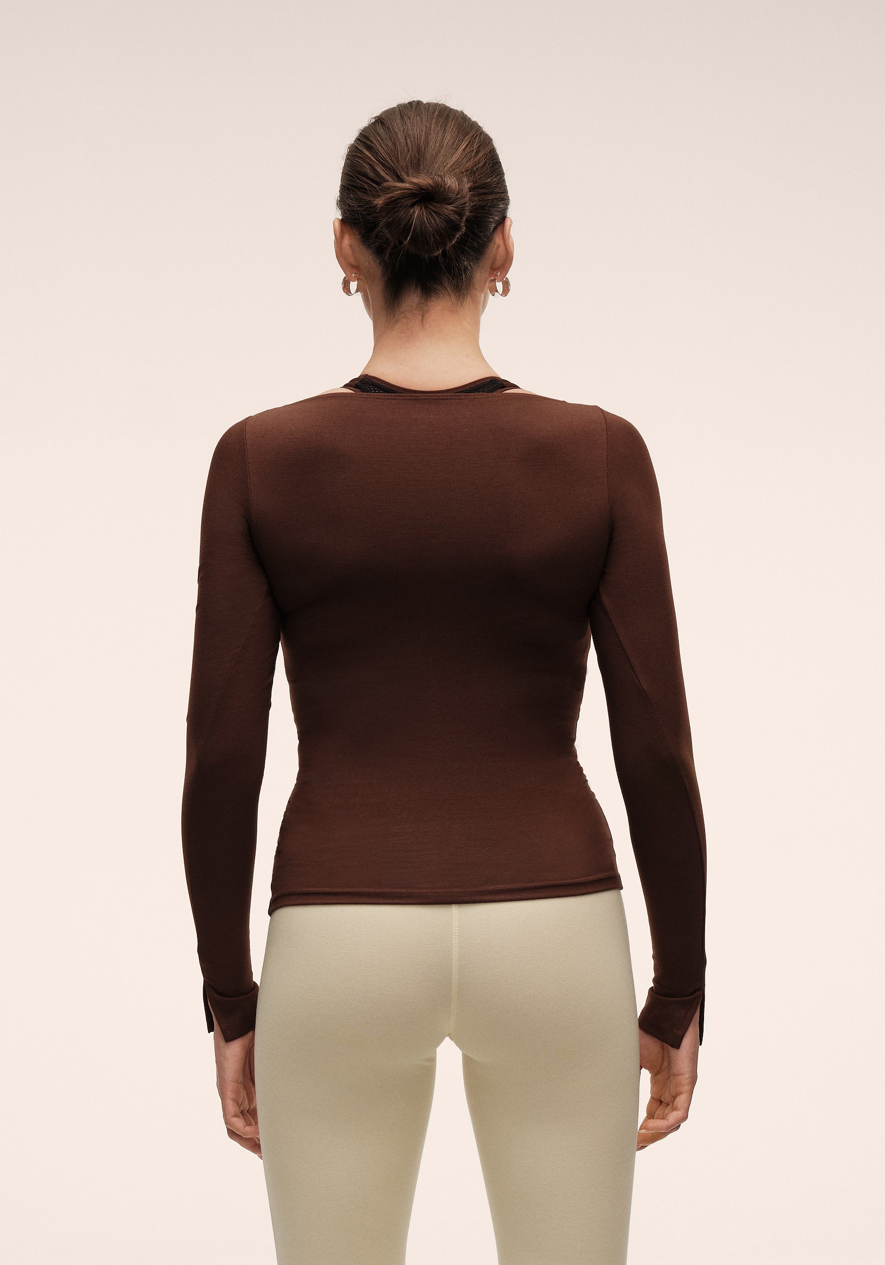 Delight Drapey Long Sleeve - Dark Brown