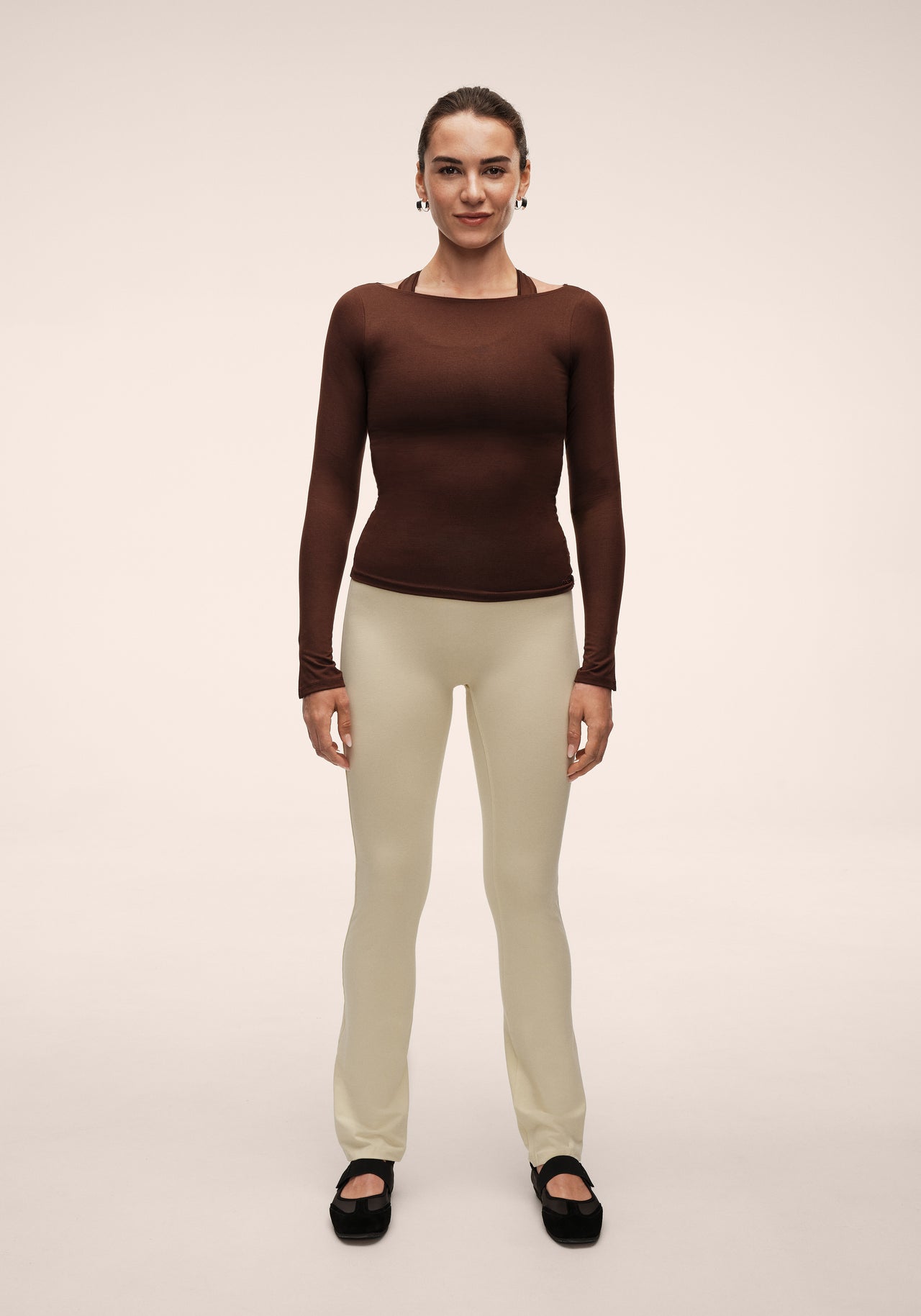 Delight Drapey Long Sleeve - Dark Brown