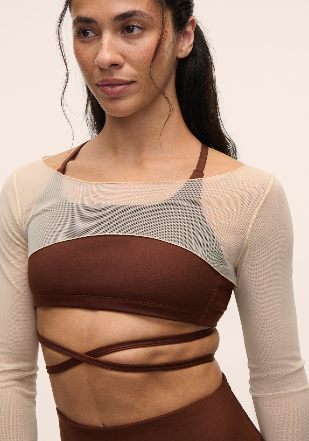 Delicate Studio Mesh Top - Cream