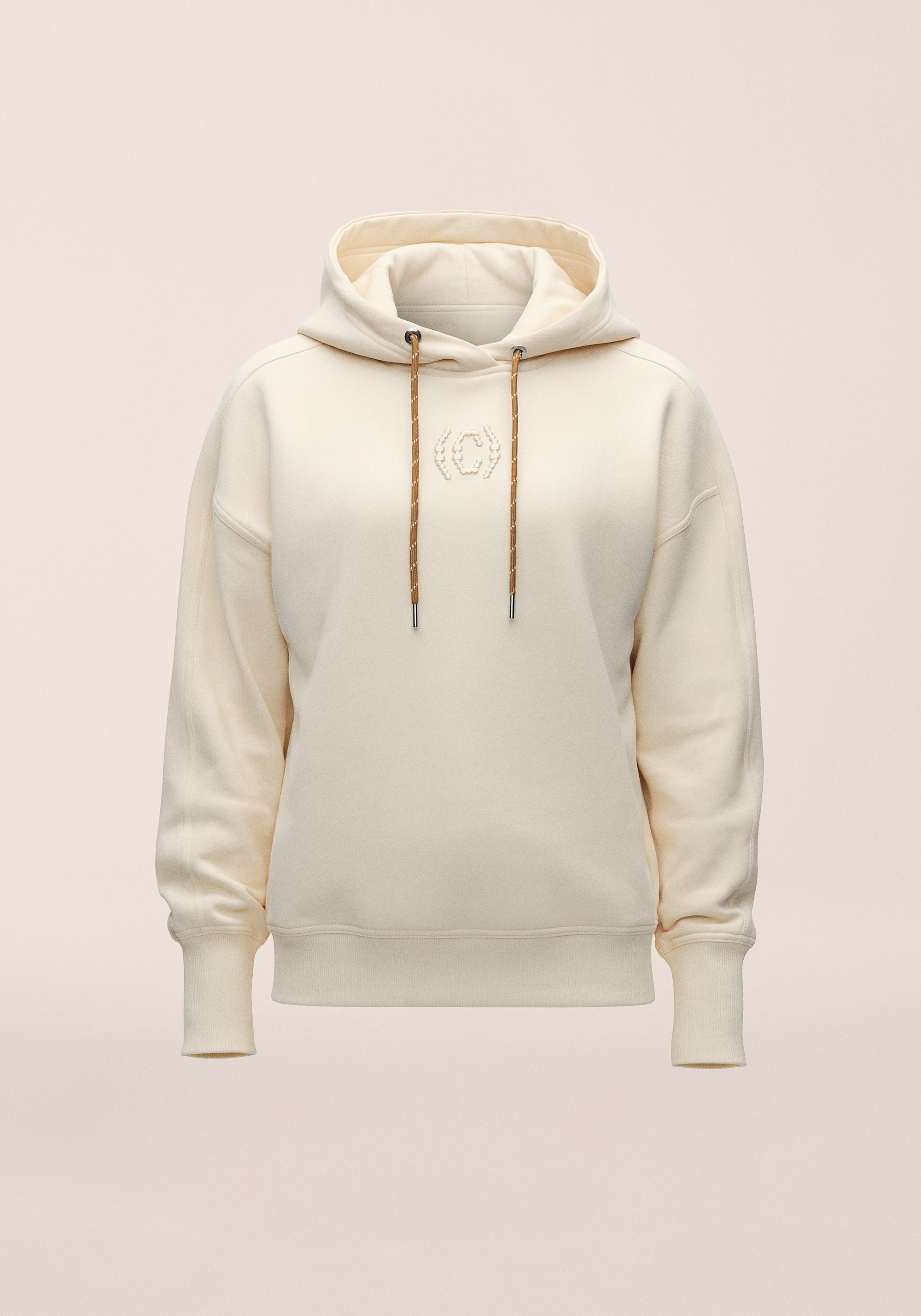 Terry Relaxed Hoodie - Cream
