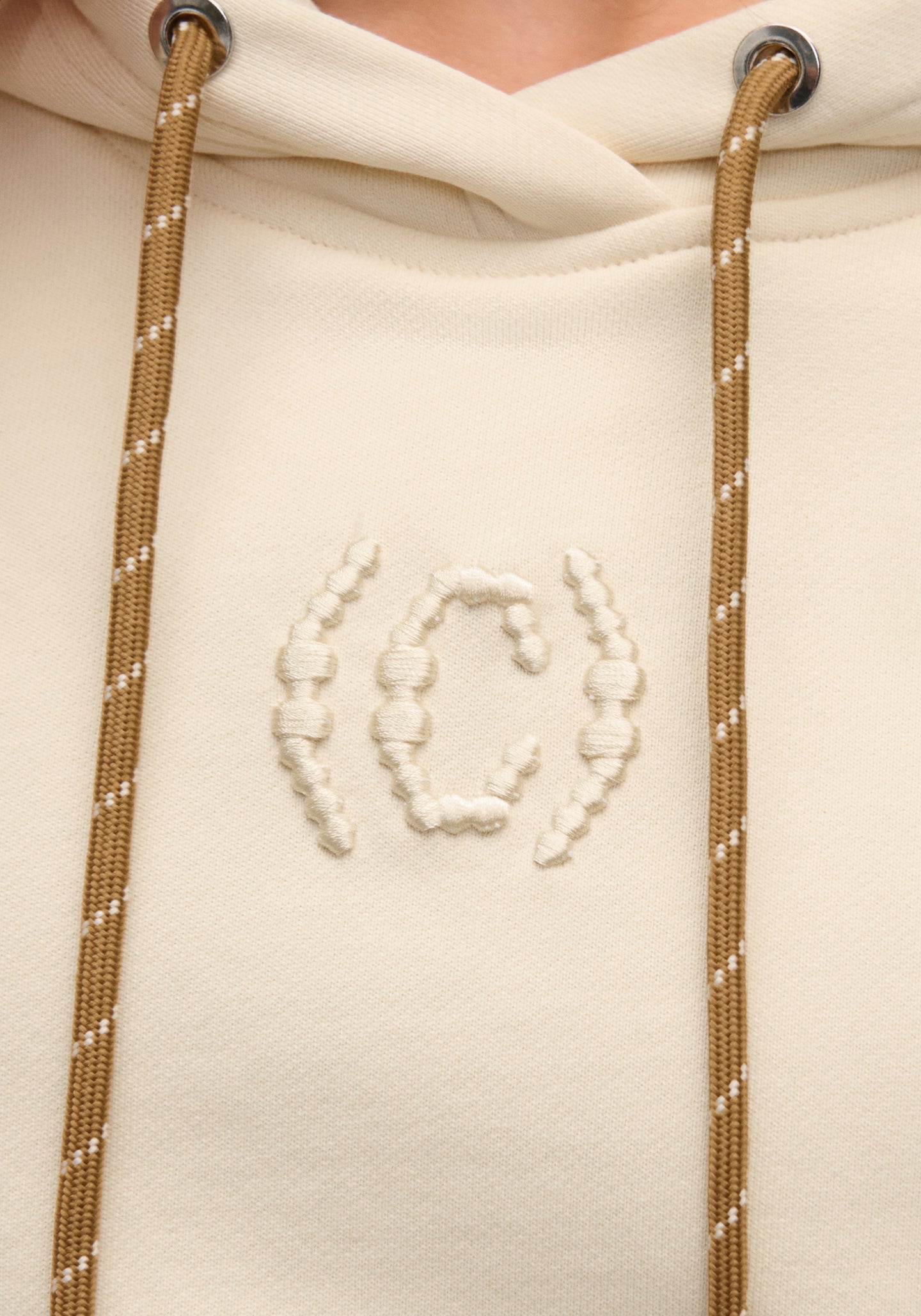 Terry Relaxed Hoodie - Cream
