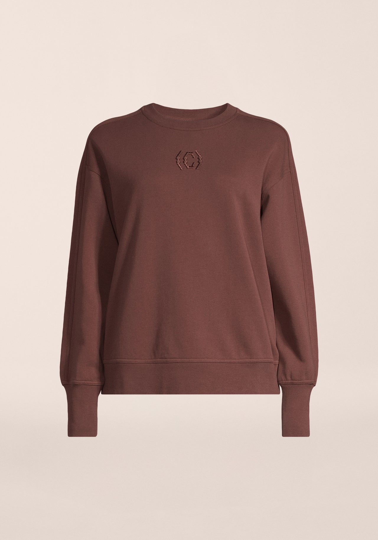 Terry Relaxed Crew - Dark Brown