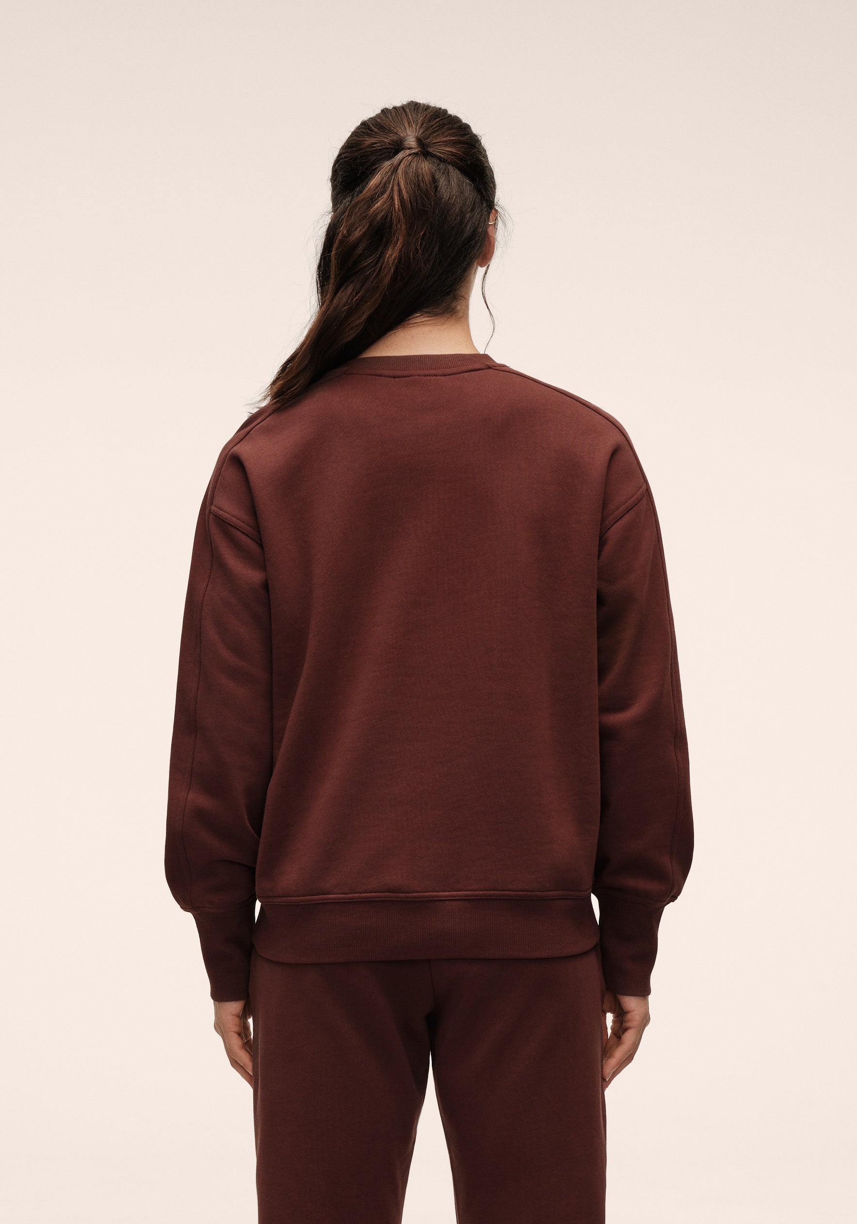 Terry Relaxed Crew - Dark Brown