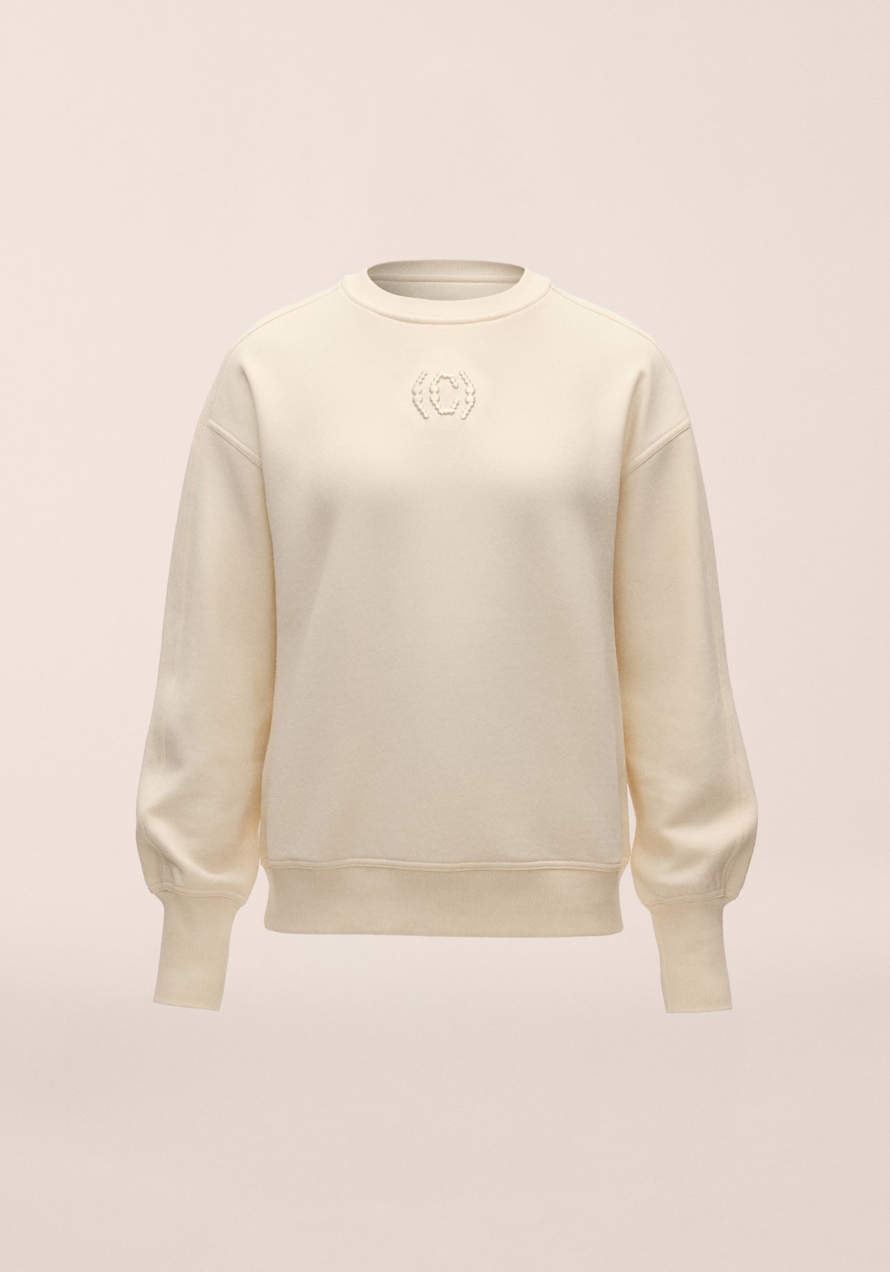 Terry Relaxed Crew - Cream