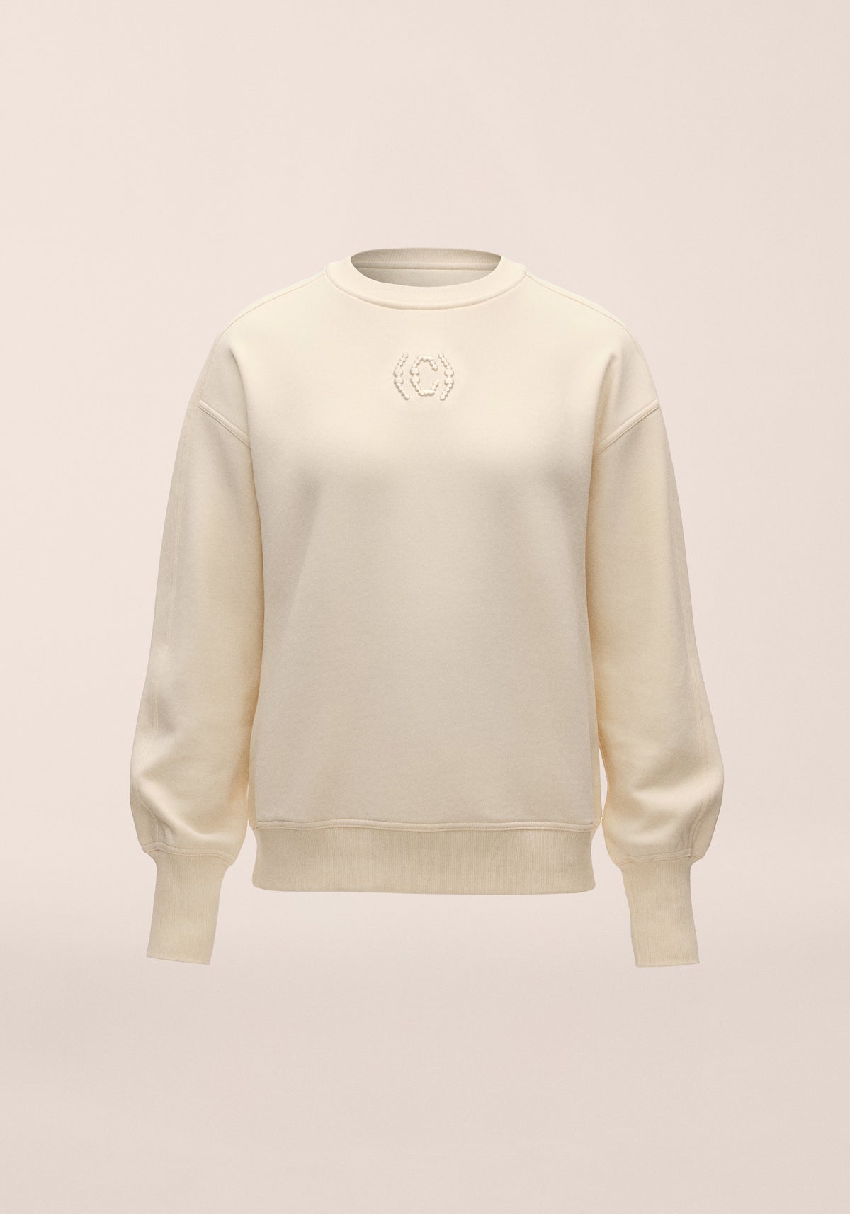 Terry Relaxed Crew - Cream