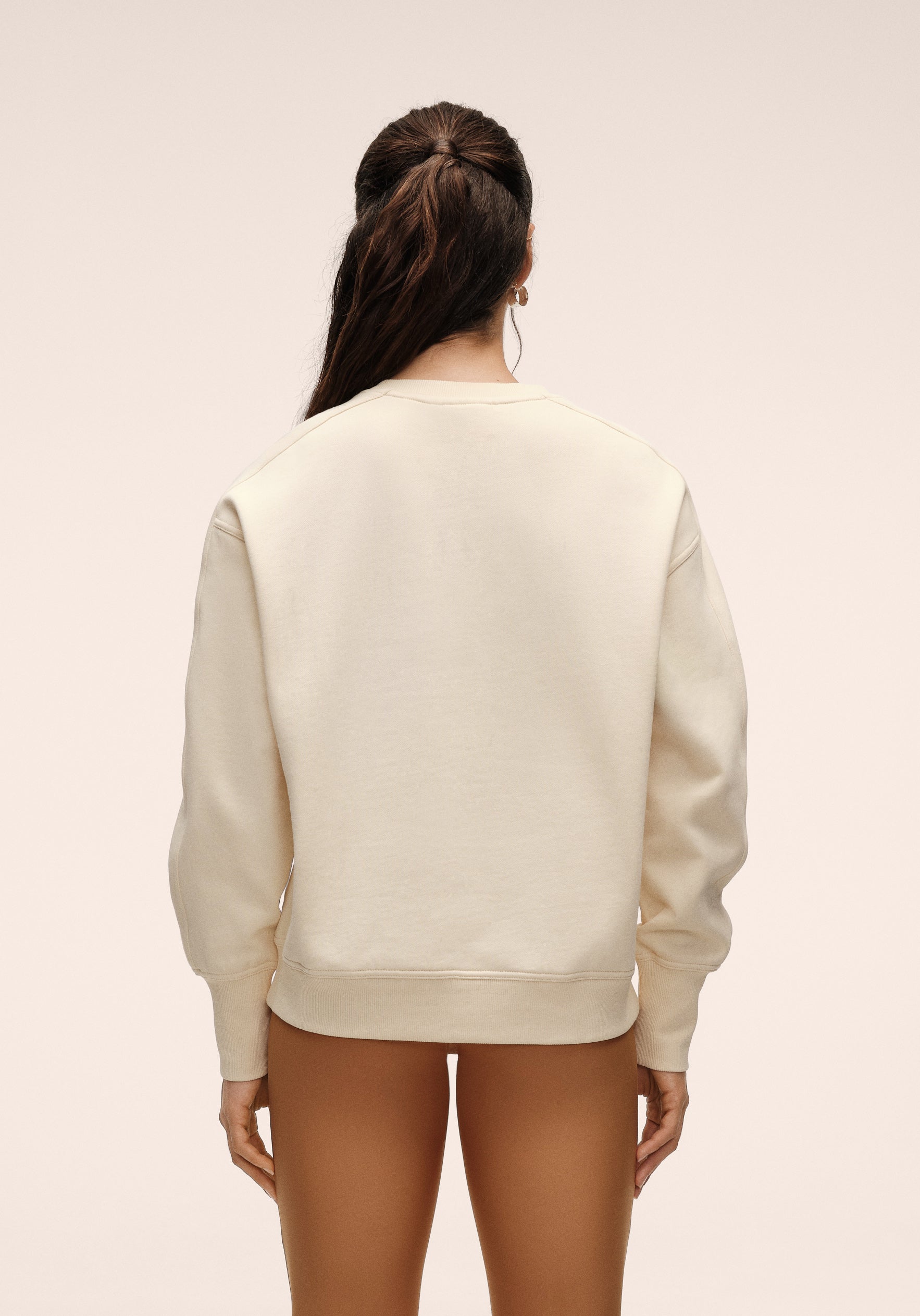 Terry Relaxed Crew - Cream