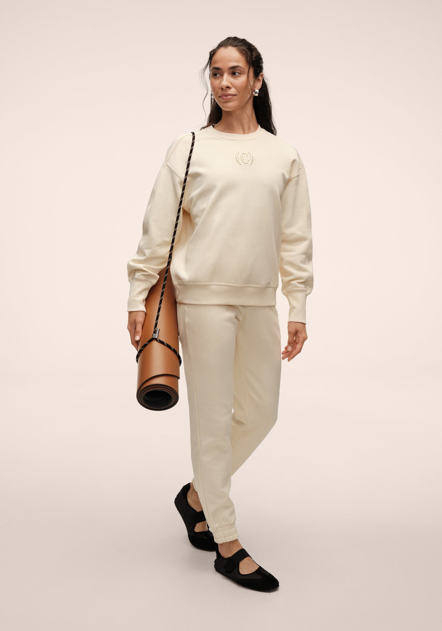 Terry Relaxed Crew - Cream