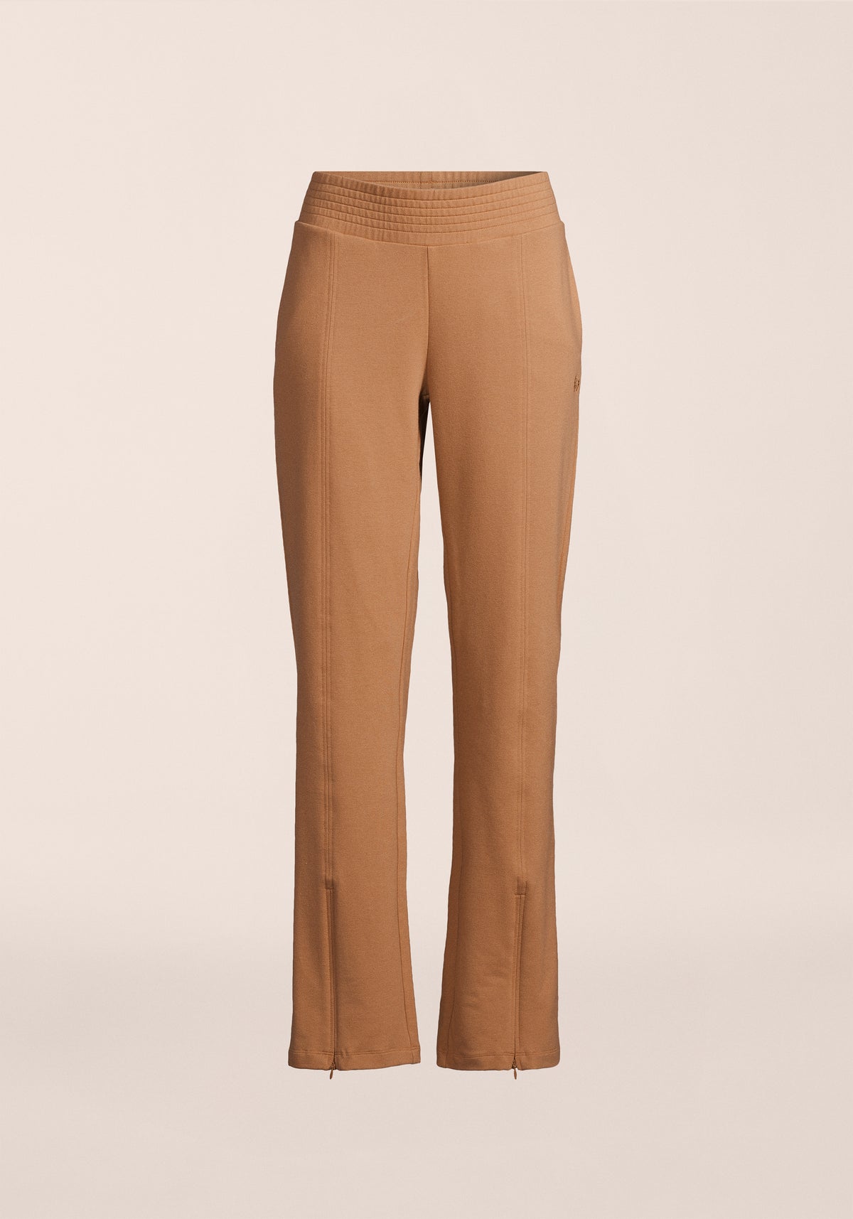 Terry Front Slit Pant - Golden Brown