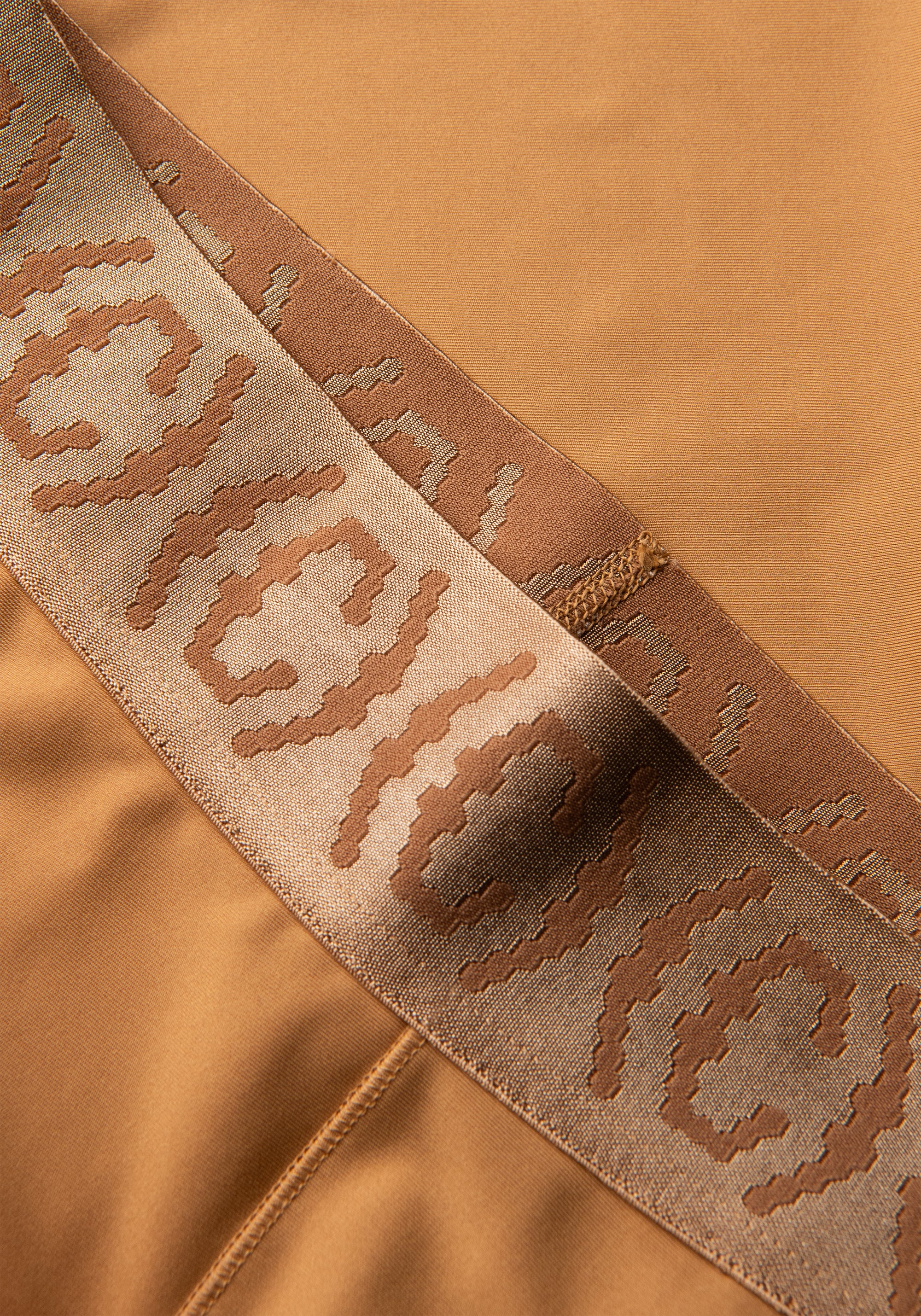 Logo Elastic High Waist Tights - Golden Brown