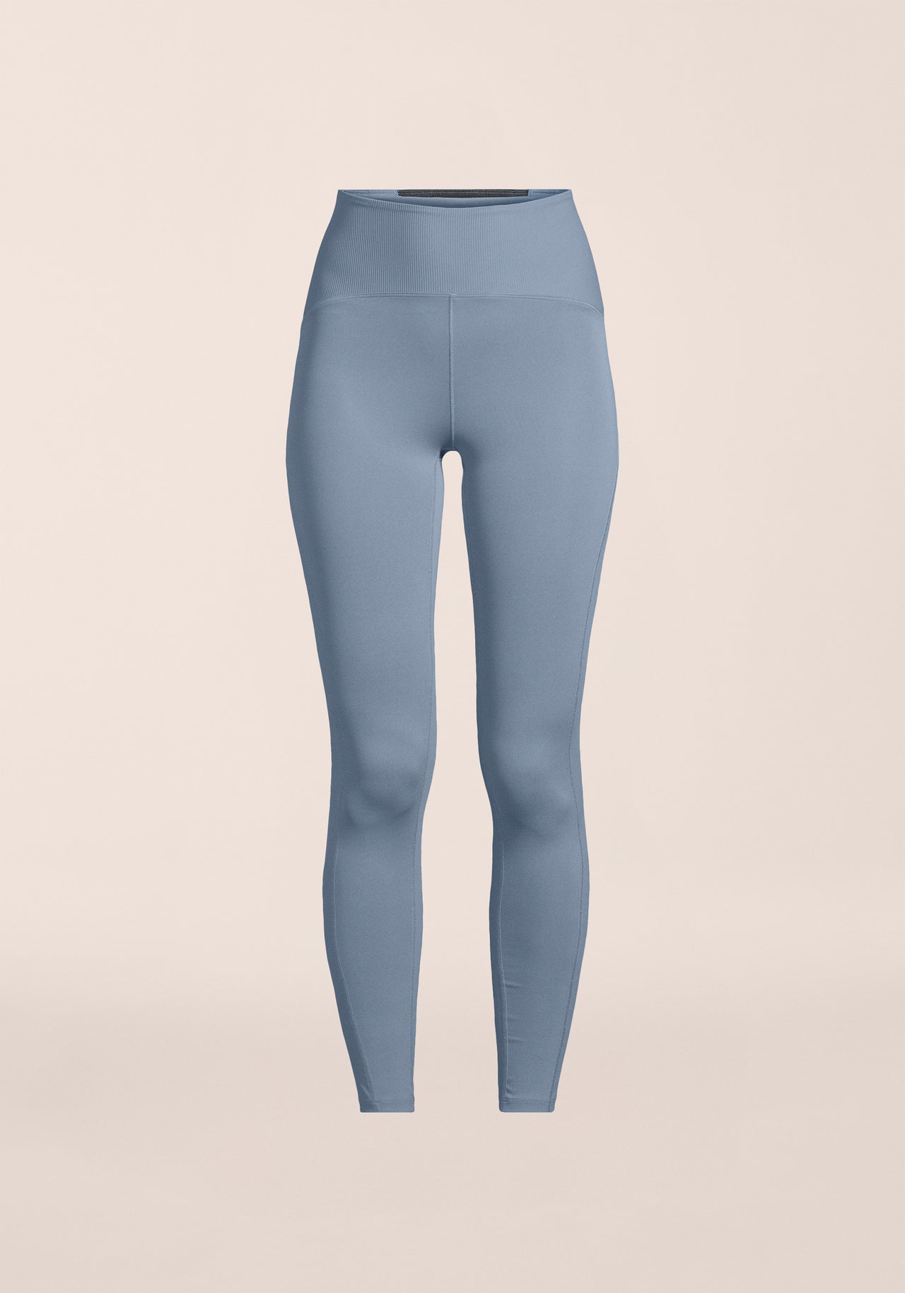 Brace Rib High Waist Tights - Mirage Blue