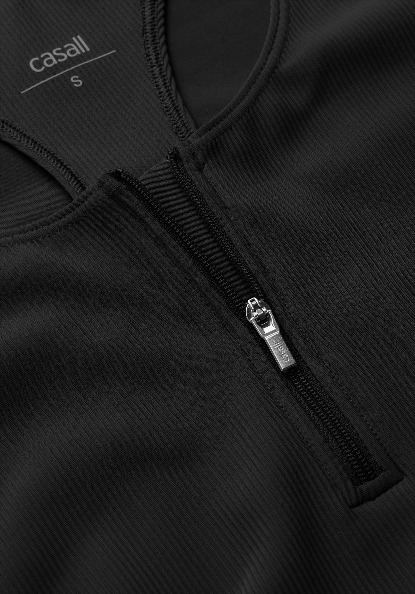Brace Rib Zip Catsuit - Black