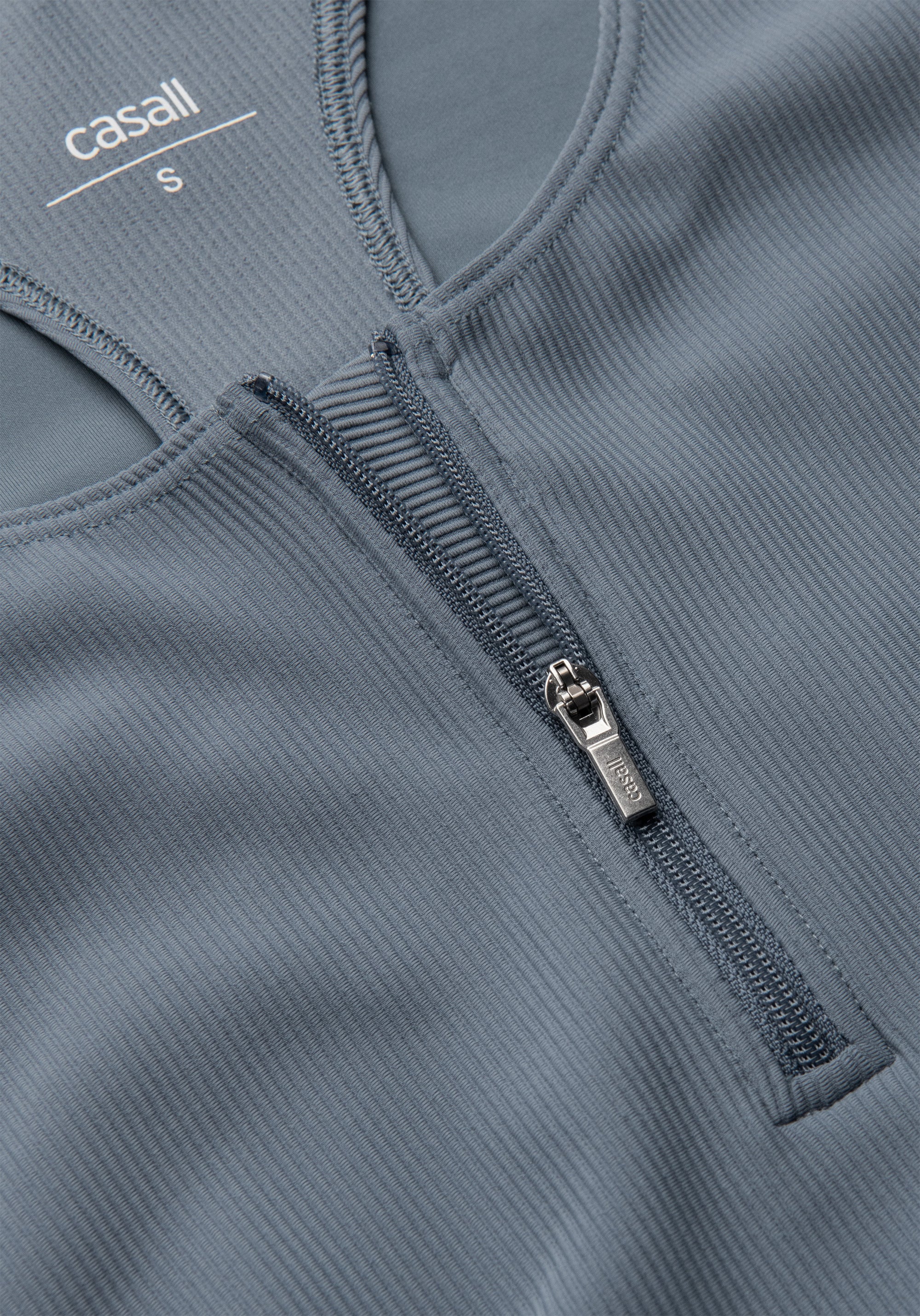 Brace Rib Zip Catsuit - Mirage Blue