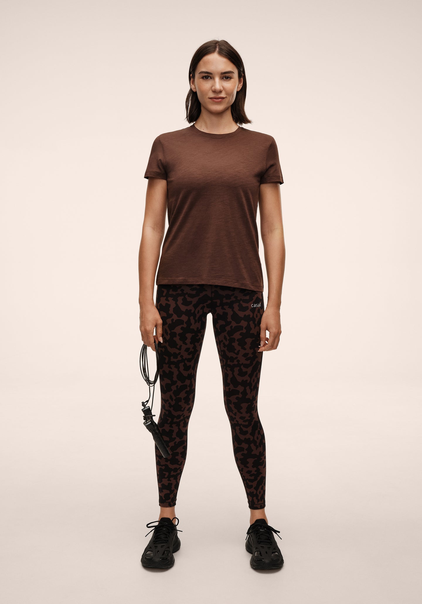 Essential Printed Tights - Turtoise Brown