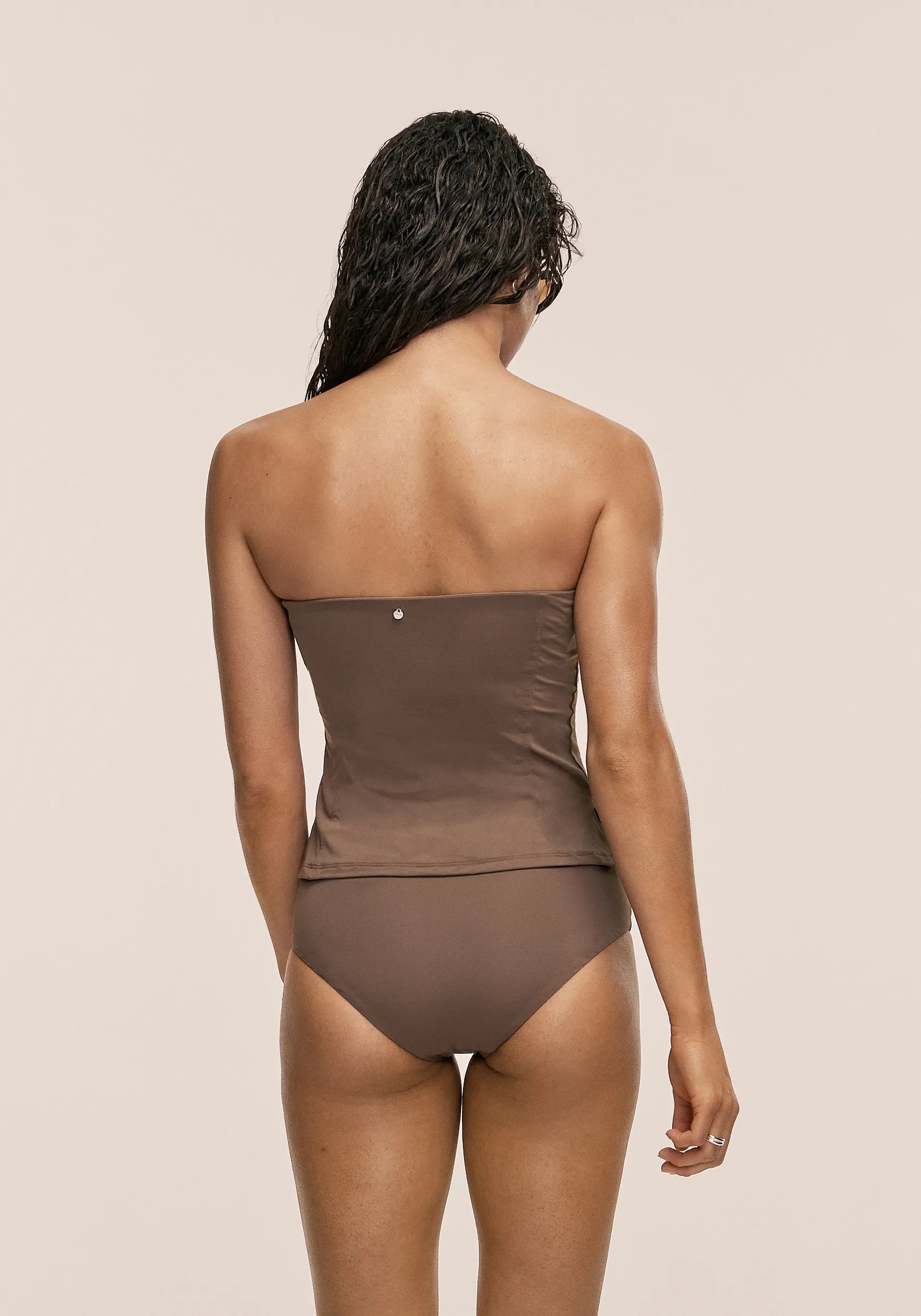 Tube Bikini Tank Top - Warm Khaki