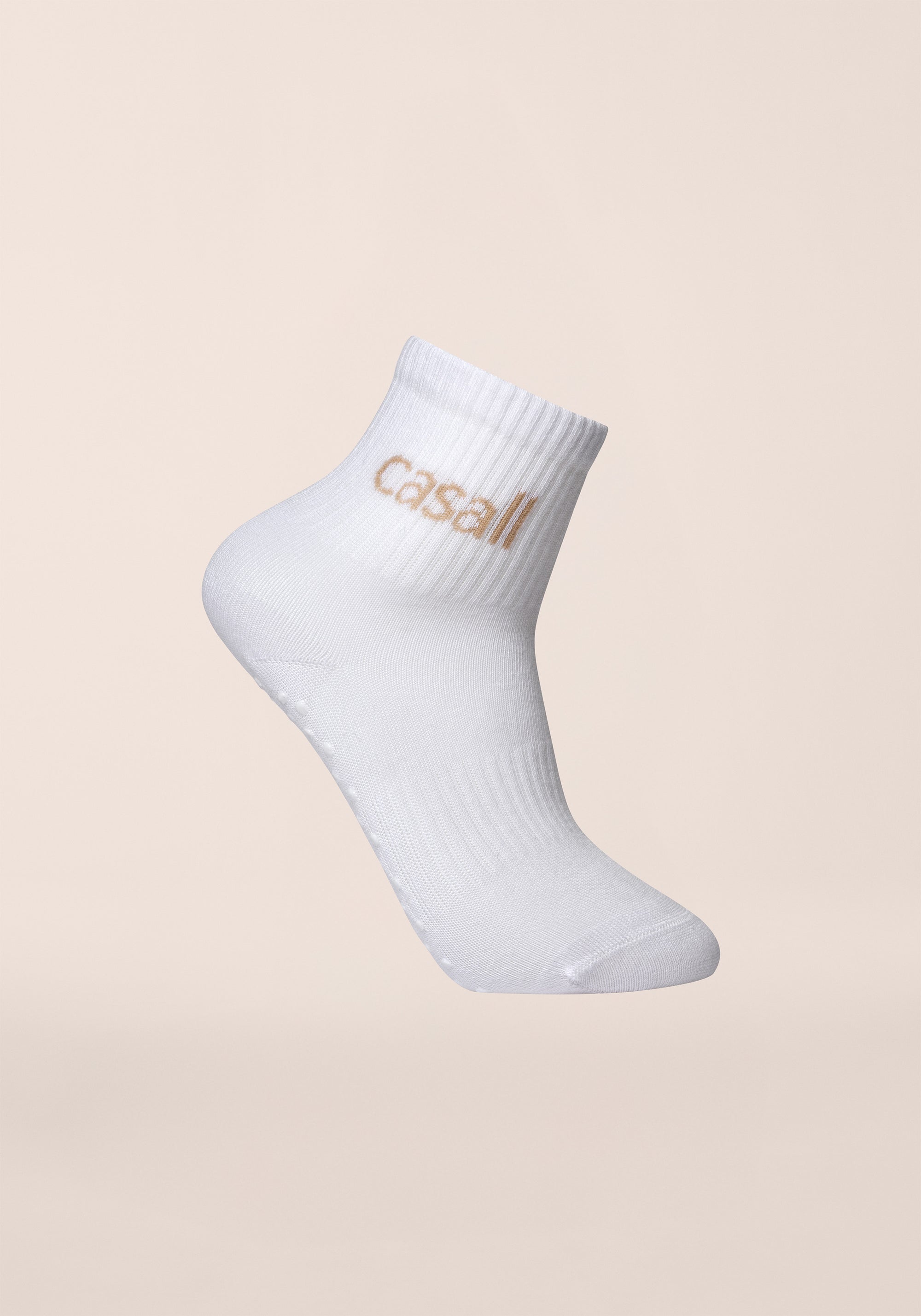 Non-Slip Tube Sock - White