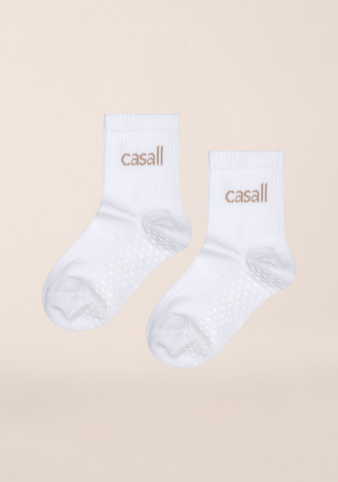 Non-Slip Tube Sock - White