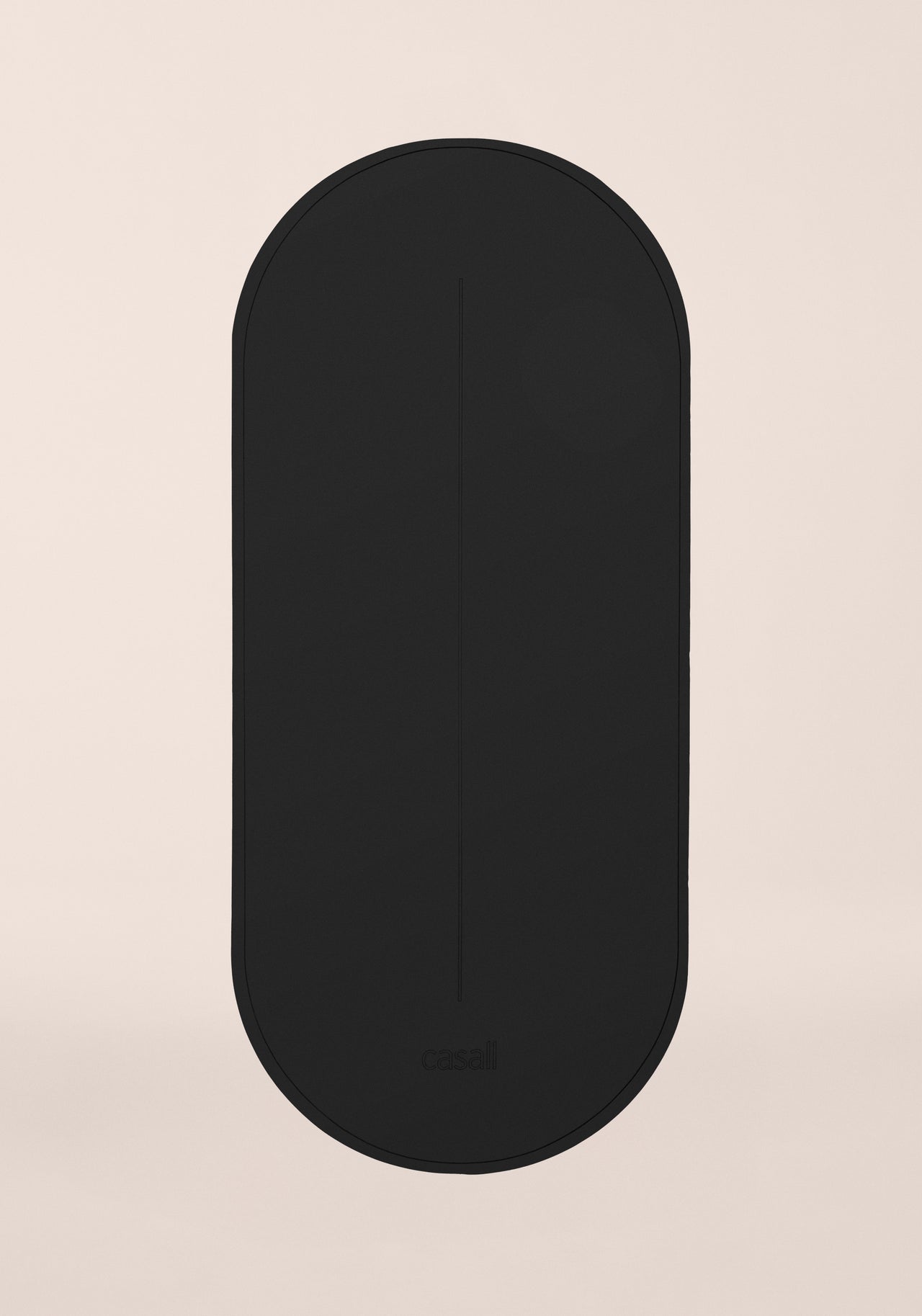 Oval Pilates and Training Mat 8mm - Black