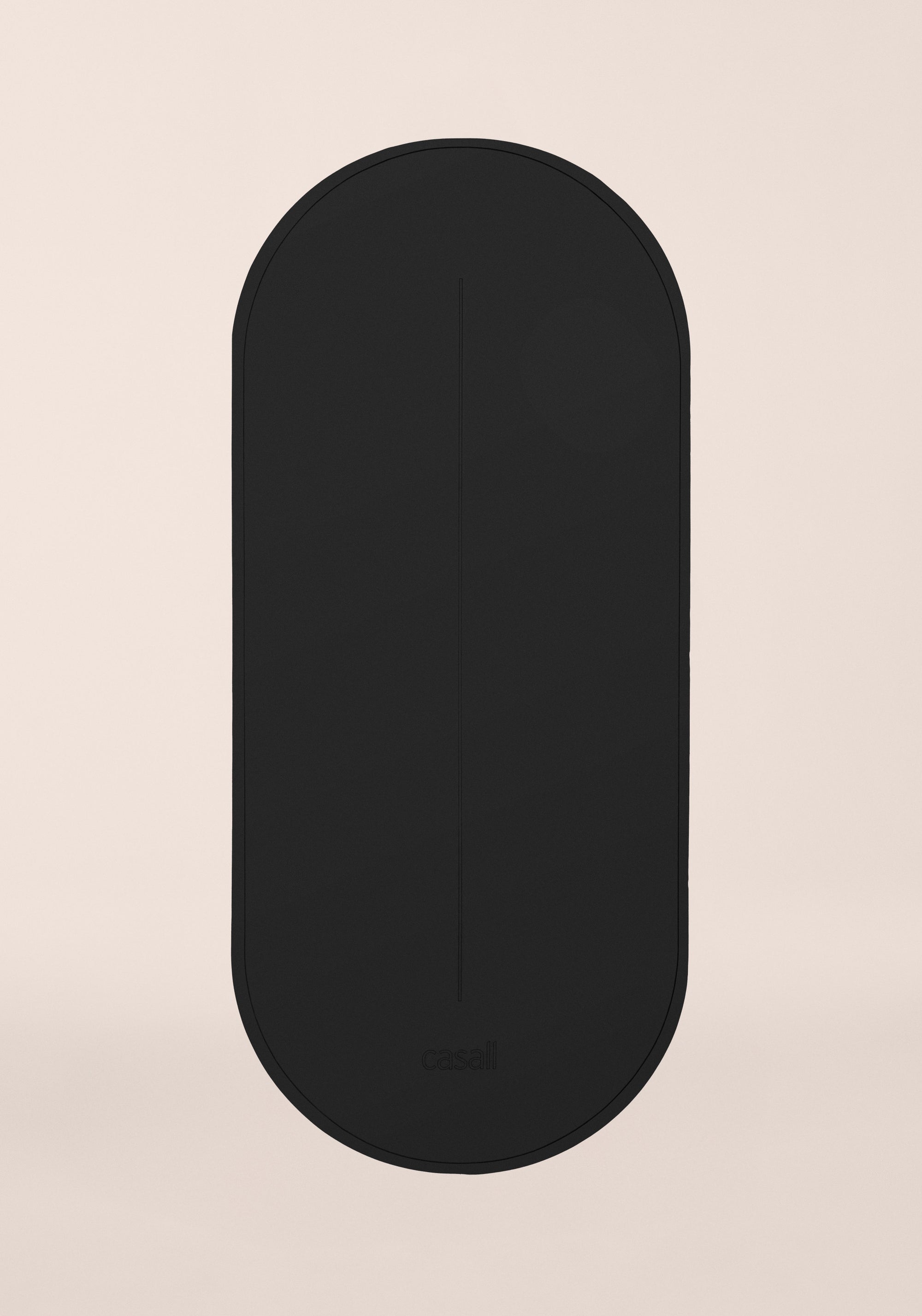 Oval Pilates and Training Mat 8mm - Black