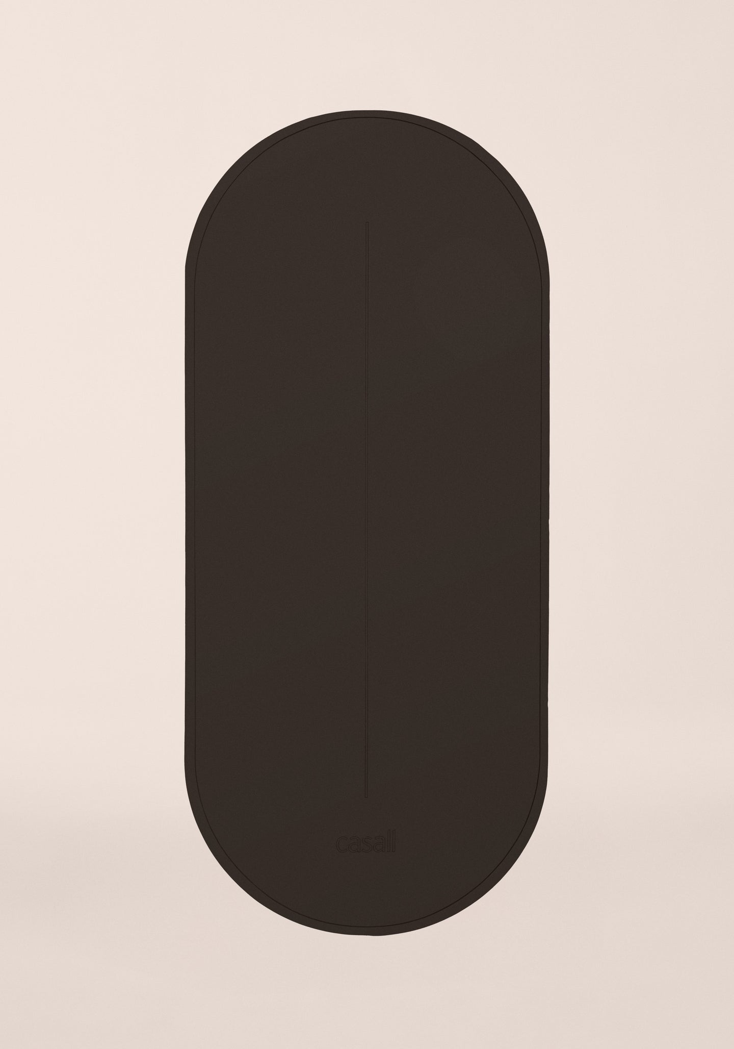 Oval Pilates and Training Mat 8mm - Dark Brown