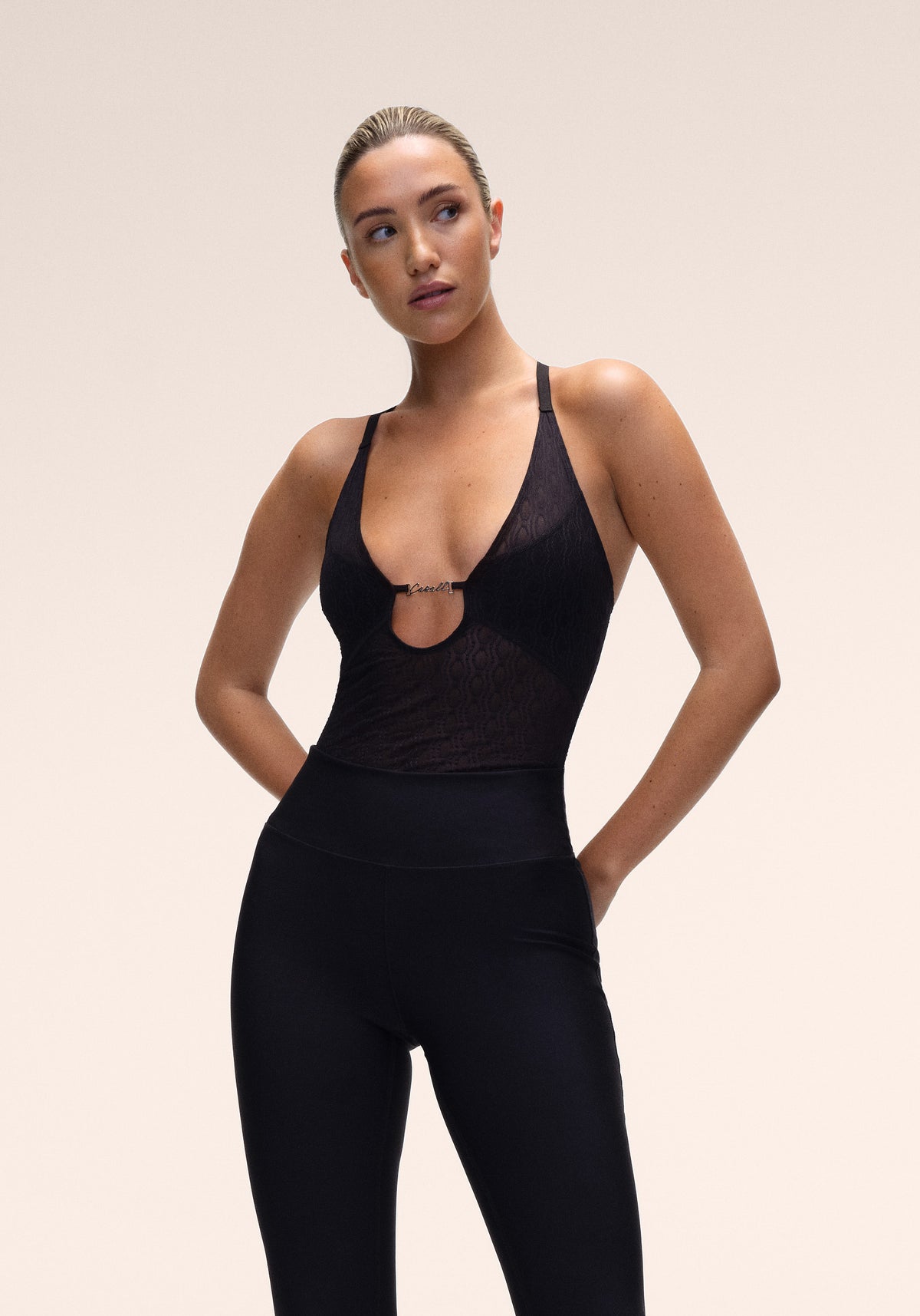 Jacquard Mesh Body - Black