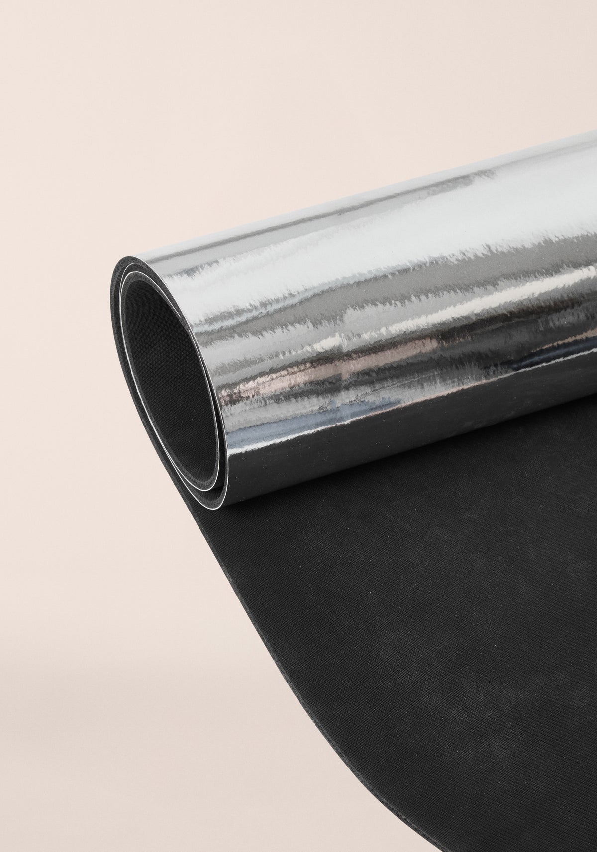 Glossy Oval Pilates Mat 4mm - Silver