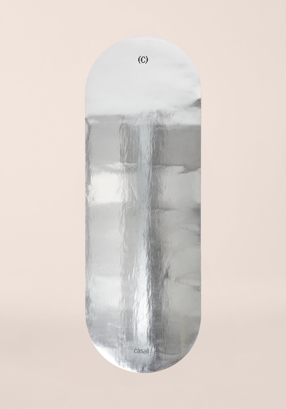 Glossy Oval Pilates Mat 4mm - Silver