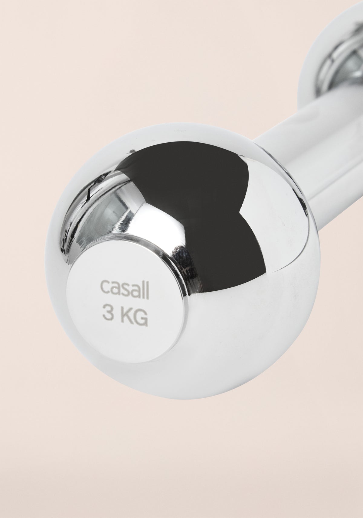 Chrome Dumbbell 3kg - Silver Steel