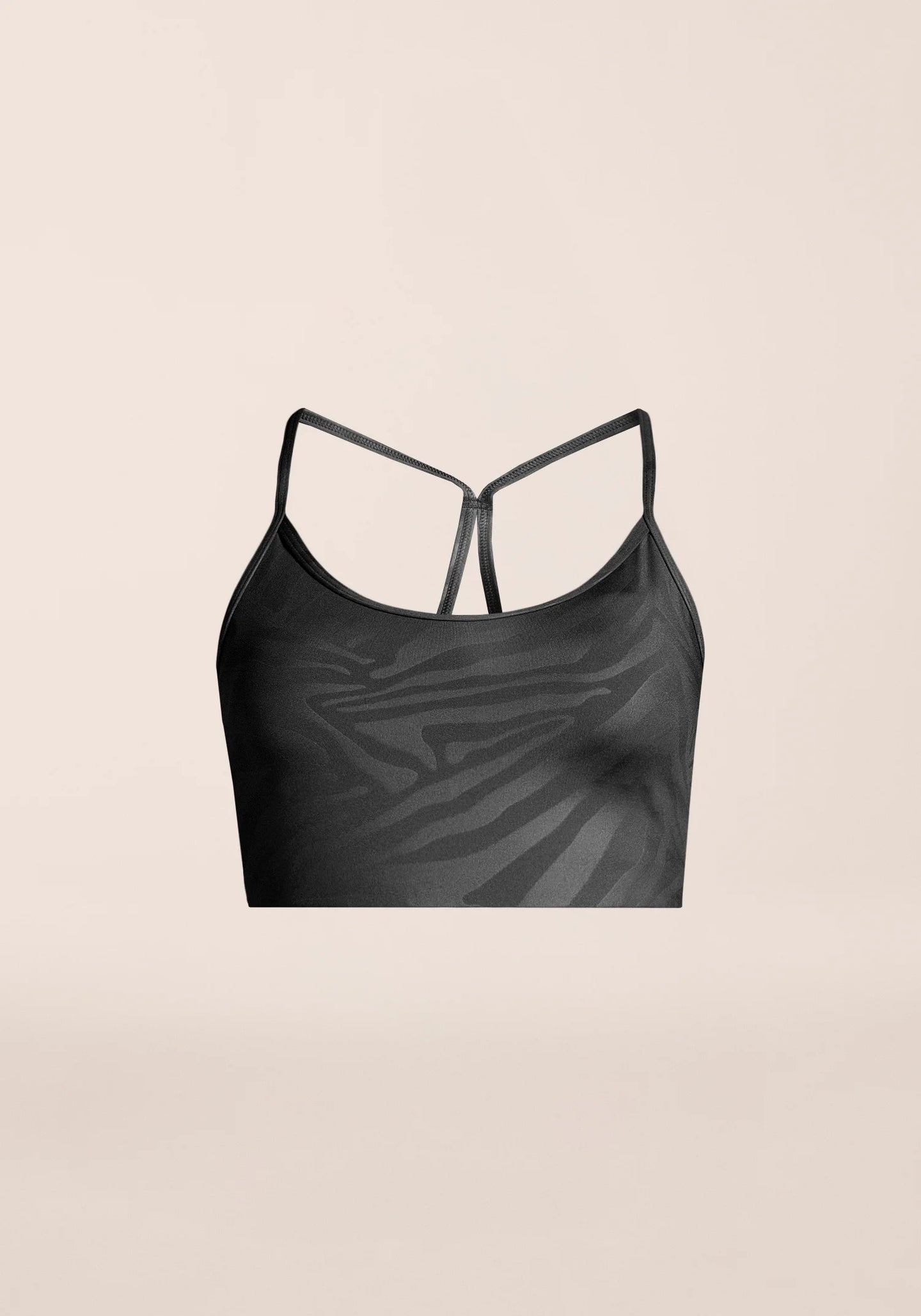 Sleek Strappy Sports Bra Printed - Zebra Black