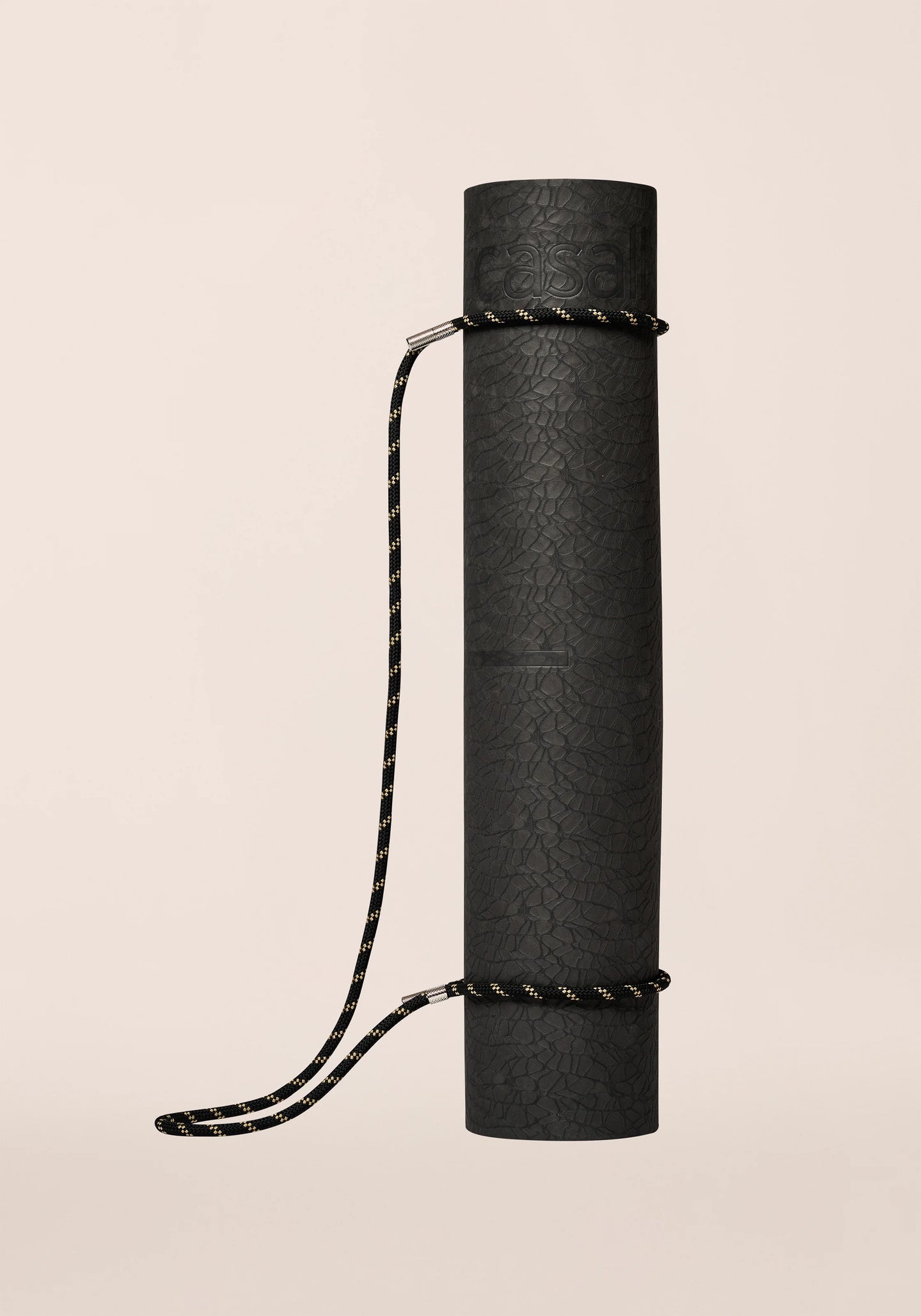 Braided Yoga Mat Carry Strap - Black/Beige