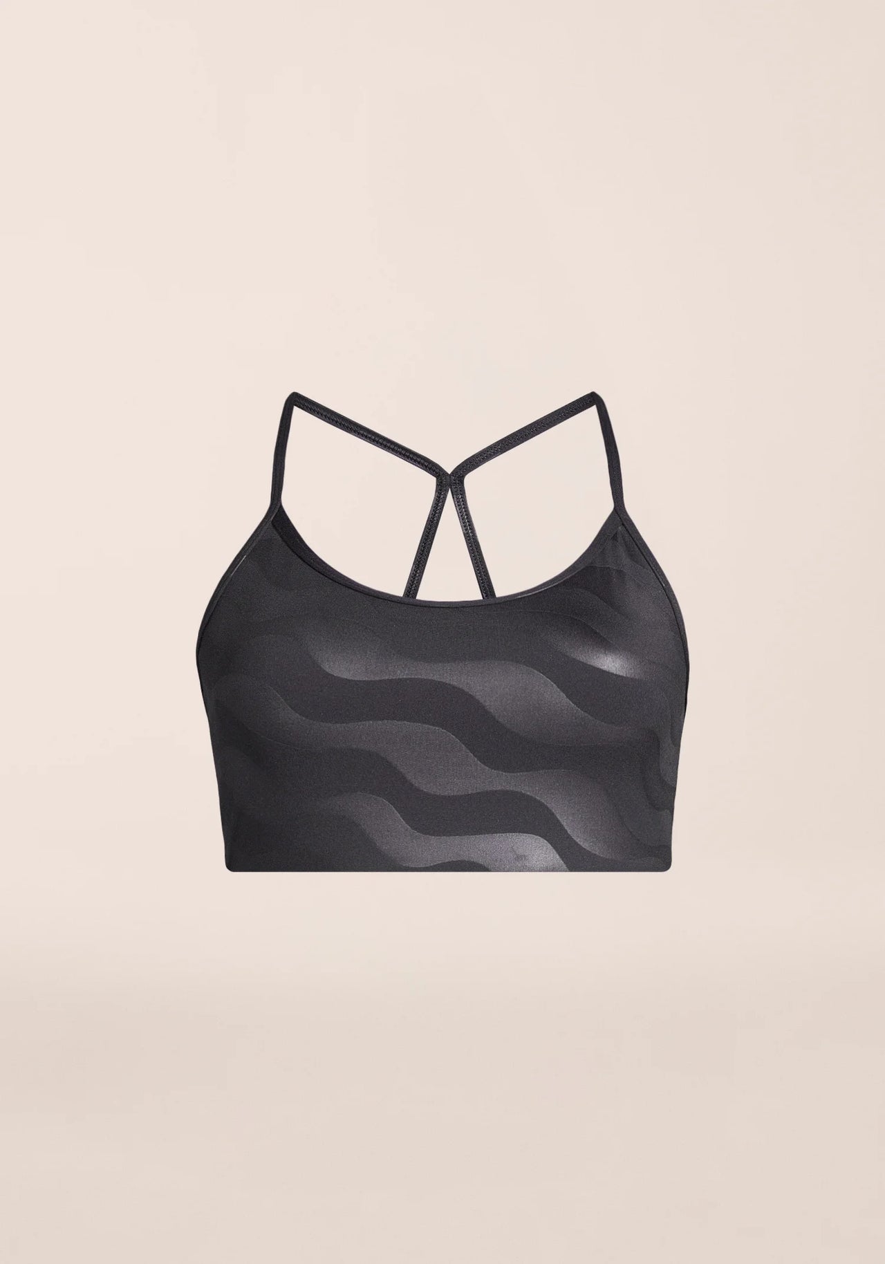 Sleek Strappy Sports Bra Printed - Black Geo