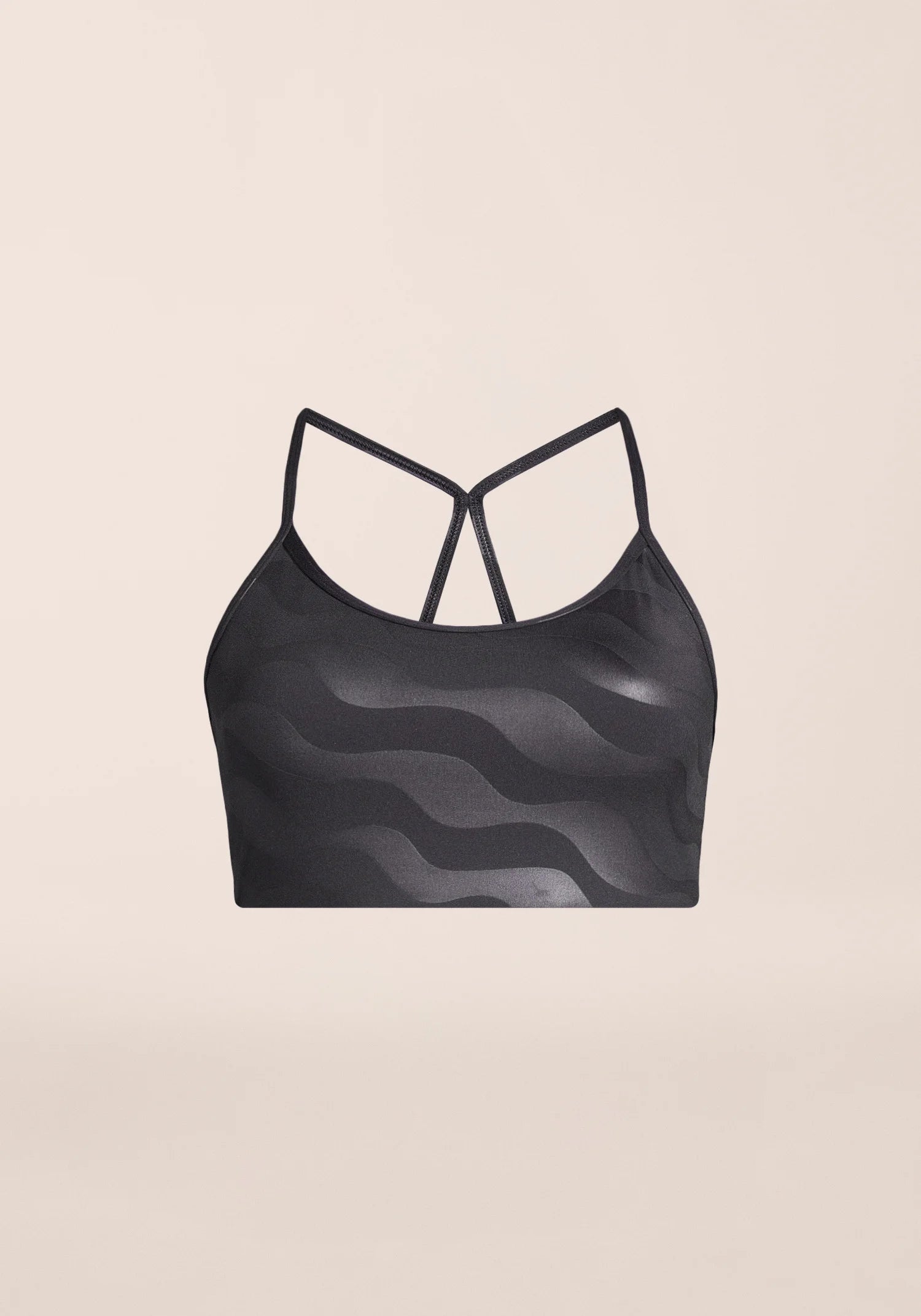 Sleek Strappy Sports Bra Printed - Black Geo