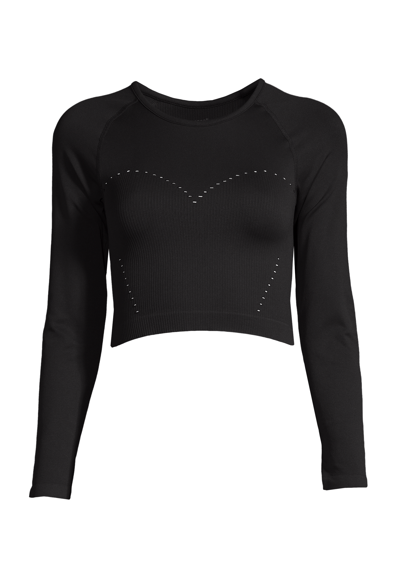 Seamless Femme Crop Long Sleeve - Black