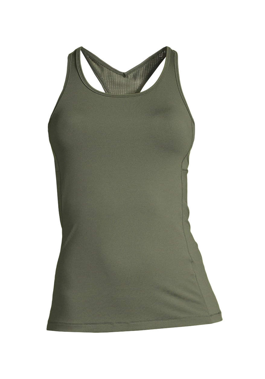 Essential Racerback with Mesh Insert   - Northern Green