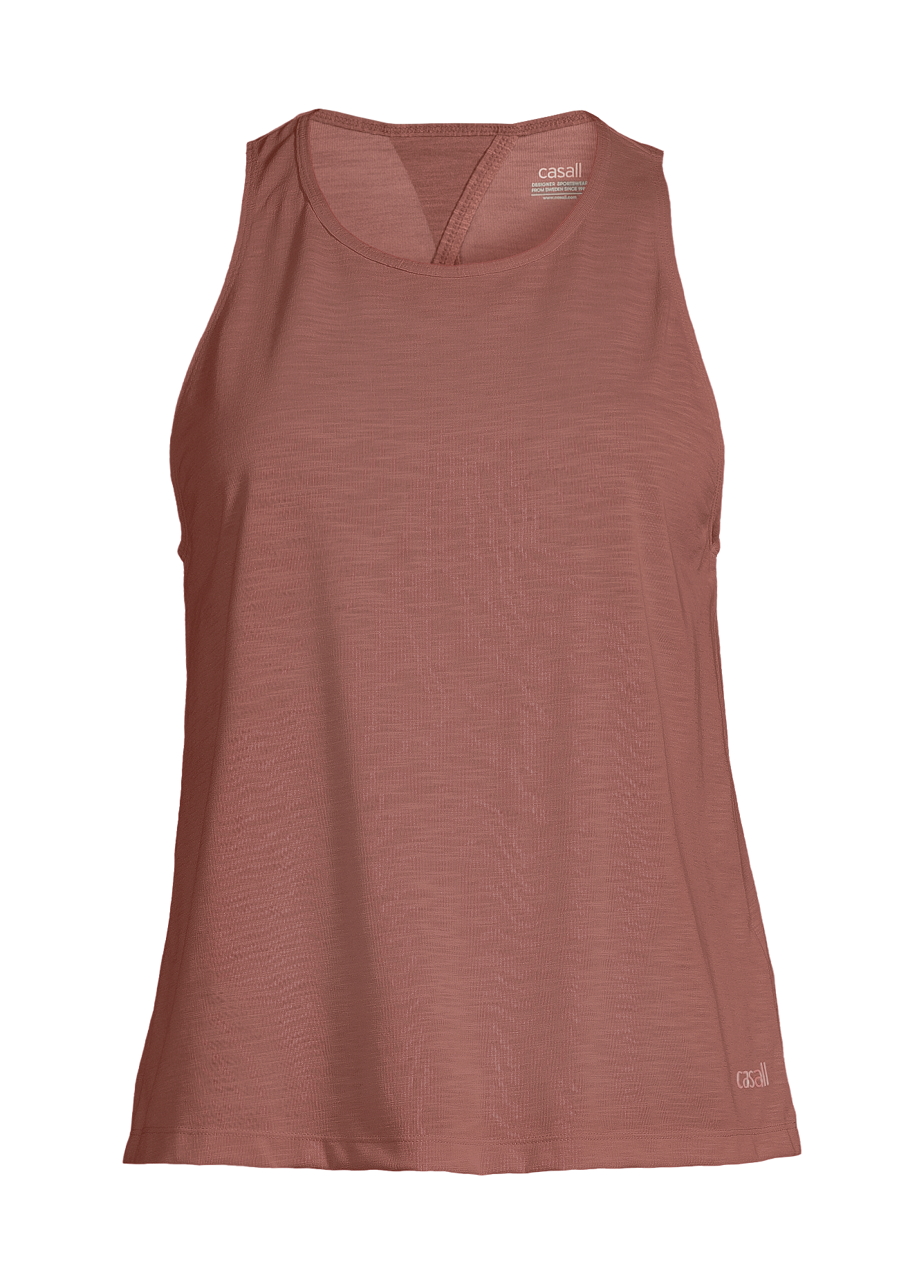 Casall Texture Tank Open Back – Chalky Brown