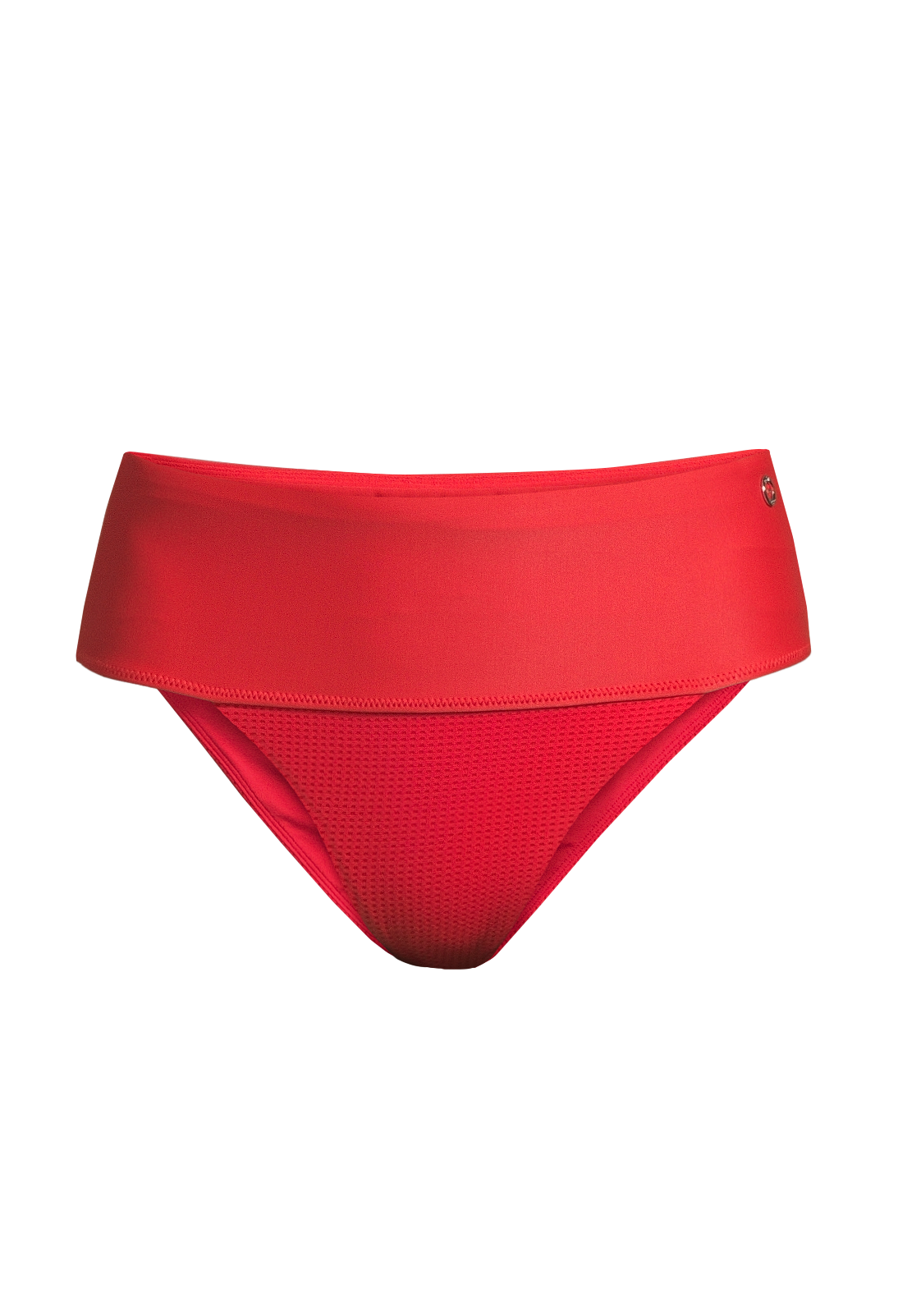 Iconic High Waist Bikini Bottoms - Impact Red