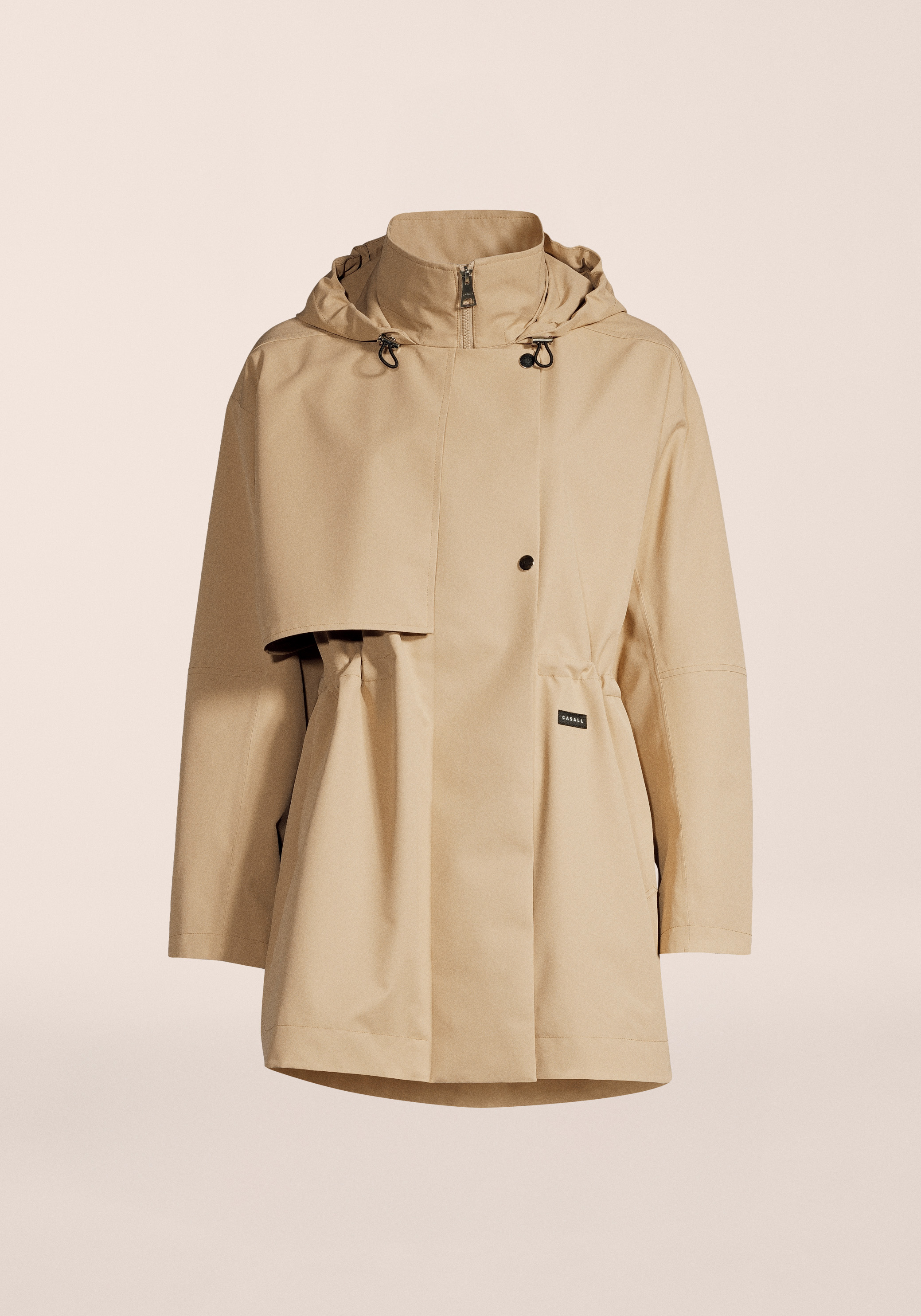 Scandi Trench Rain Coat Sand Beige
