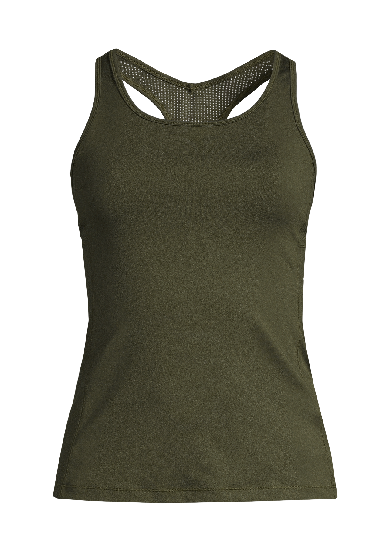 Essential Racerback with Mesh Insert Forest Green