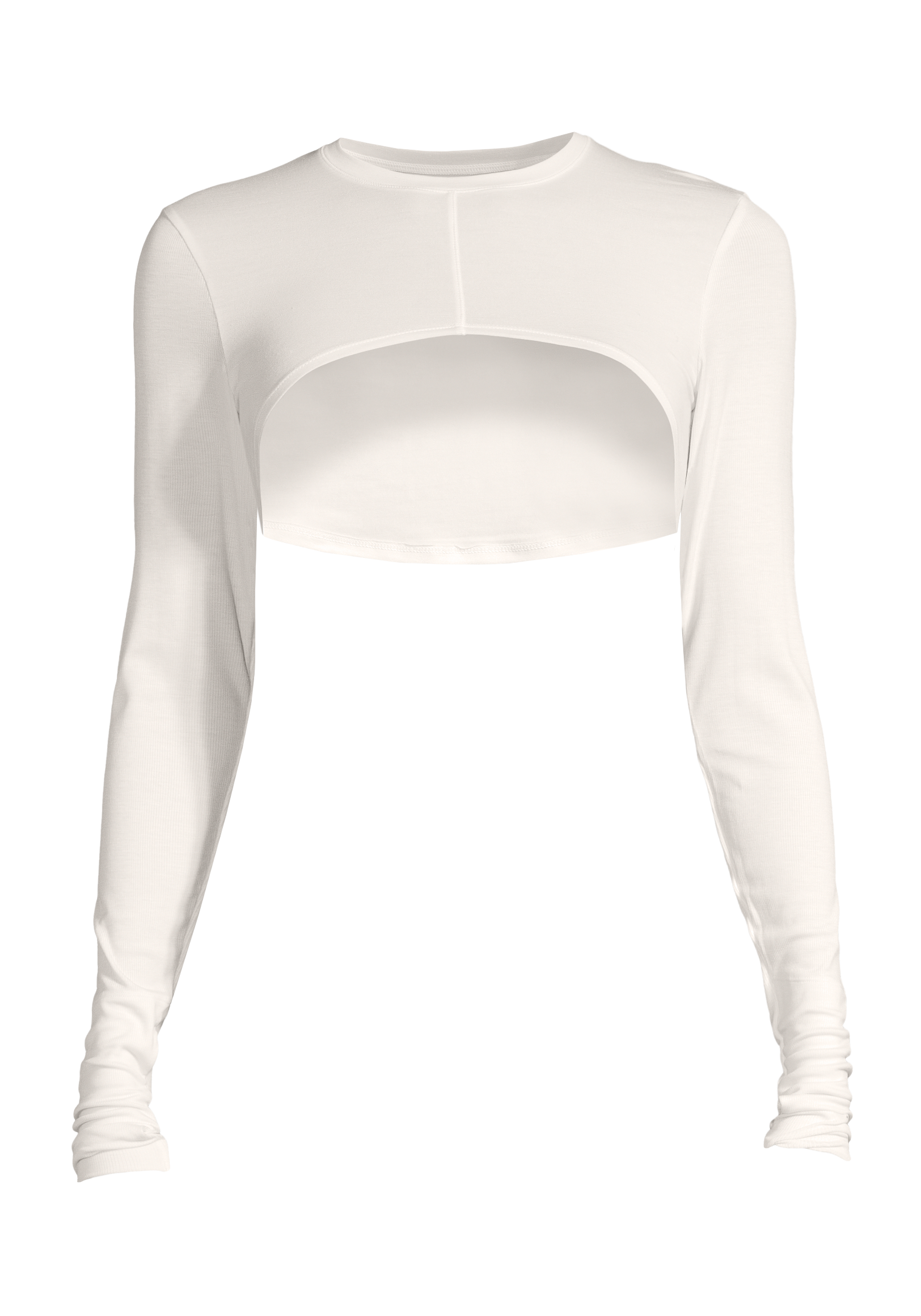 Delight Super Crop Long Sleeve - Off White